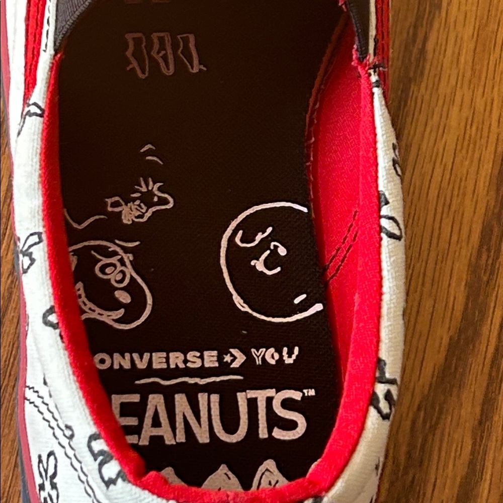 NIB‎ Converse x Peanuts Deck Star Slide RARE Charlie Brown/Linus Unisex M8.5 W10 - Picture 9 of 11